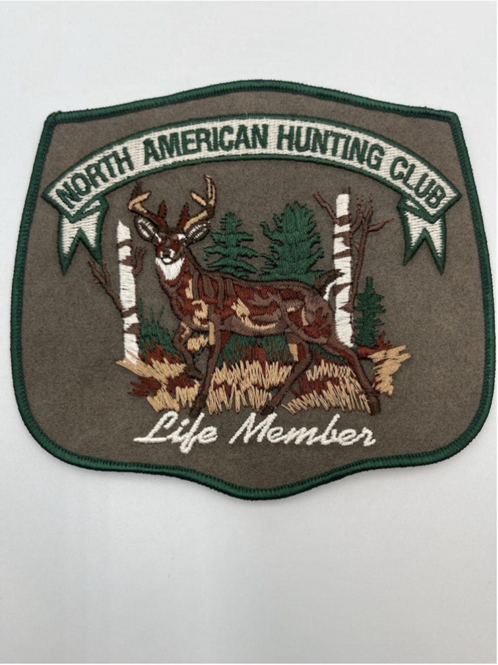 NORTH AMERICAN HUNTING CLUB - LIFE MEMBER Large Embroidered Sew on Patch SEE